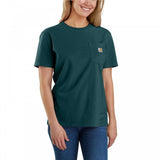 Μπλουζάκι Γυναικείο T-Shirt Loose Fit K87 Pocket Greenstone Carhartt 103067-GM1