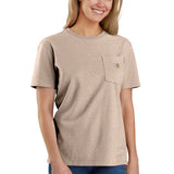 Μπλουζάκι Γυναικείο T-Shirt Loose Fit K87 Pocket Light Taupe Nep Carhartt 103067-A27