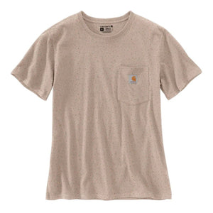 Μπλουζάκι Γυναικείο T-Shirt Loose Fit K87 Pocket Light Taupe Nep Carhartt 103067-A27