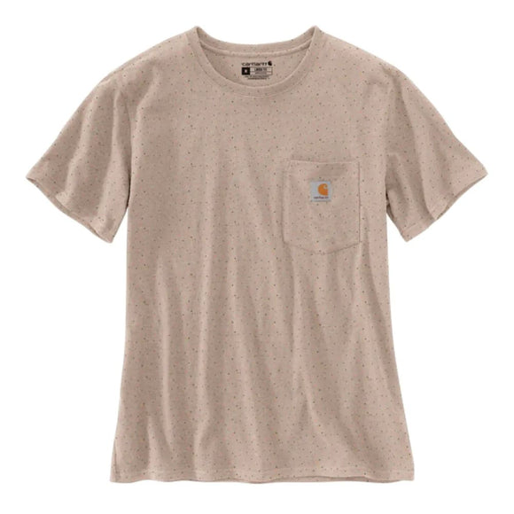 Μπλουζάκι Γυναικείο T-Shirt Loose Fit K87 Pocket Light Taupe Nep Carhartt 103067-A27