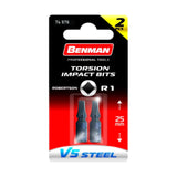 ΜΥΤΗ BENMAN V5 STEEL ROBERTSON R2x50mm (2τμχ) 74980