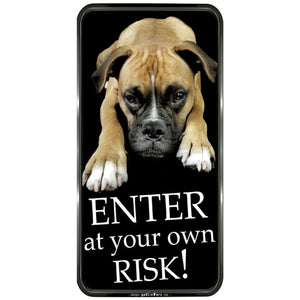 ΠΙΝΑΚΙΔΑ PVC "ENTER ΑΤ YOUR OWN RISK" 150Χ310ΜΜ