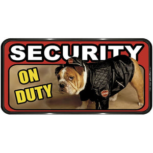 ΠΙΝΑΚΙΔΑ ΣΗΜΑΝΣΗΣ PVC "SECURITY ΟΝ DUTY" 150Χ310ΜΜ