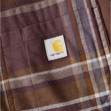 Πουκάμισο Ανδρικό Rugged Flex Relaxed Fit Midweight Flannel Long-Sleeve Plaid Shirt Dark Sepia Carhartt 107010-BB3
