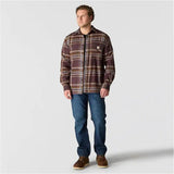 Πουκάμισο Ανδρικό Rugged Flex Relaxed Fit Midweight Flannel Long-Sleeve Plaid Shirt Dark Sepia Carhartt 107010-BB3