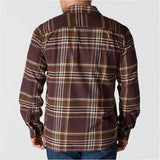 Πουκάμισο Ανδρικό Rugged Flex Relaxed Fit Midweight Flannel Long-Sleeve Plaid Shirt Dark Sepia Carhartt 107010-BB3