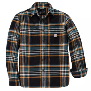 Πουκάμισο Ανδρικό Rugged Flex Relaxed Fit Midweight Flannel Long-Sleeve Plaid Shirt Μαύρο Carhartt 107010-N04
