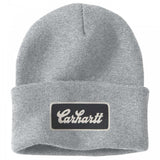 Σκούφος Knit Cuffed Script Patch Beanie Heather Grey Carhartt 107007-HGY