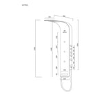 Στήλη Ντους Υδρομασάζ ASTREA-400 Black Matt 140εκ. Icos Icos Shower – εικόνα 7