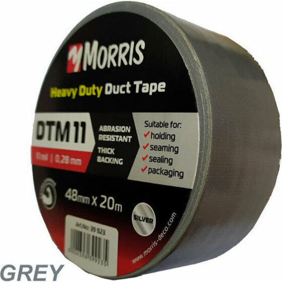 Ταινία υφασμάτινη γκρί 48mmΧ20m MORRIS 39923 - Αυτοκόλλητες