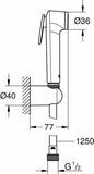 Τηλέφωνο Μπιντέ + Σπιράλ + Στήριγμα Tempesta F Trigger Spray Σετ Grohe 27513001 – εικόνα 3