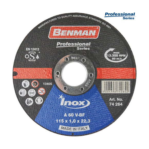 ΔΙΣΚΟΣ ΚΟΠΗΣ INOX-CD PROFESSIONAL BENMAN 125 cod:74265 -