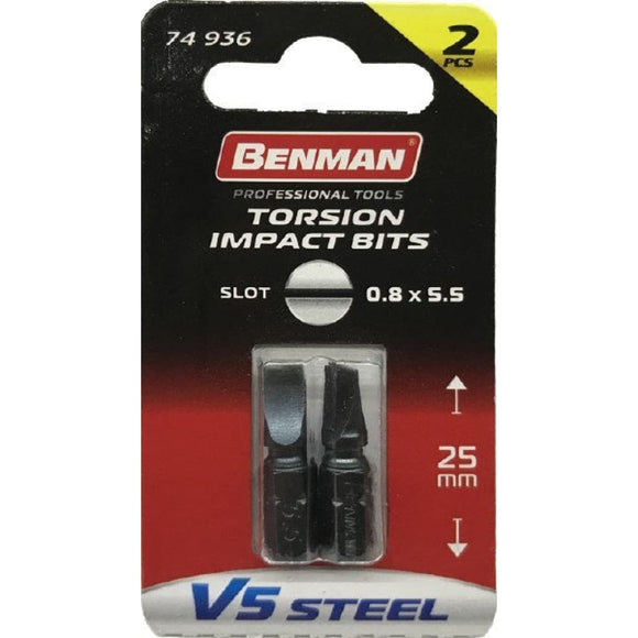ΜΥΤΗ BENMAN V5 STEEL TORSION ΙΣΙΑ 0,8x5,5x25mm (2τμχ) 74936