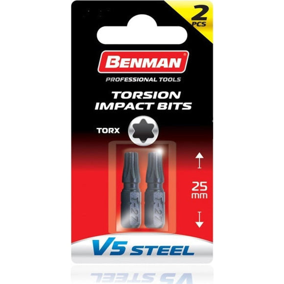 ΜΥΤΗ BENMAN V5 STEEL TORSION TORX T15x25mm (2τμχ)