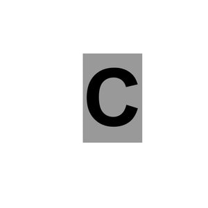 Πινακίδα σήμανσης αλουμινίου 40Χ60mm Γράμμα C - Αριθμοί &