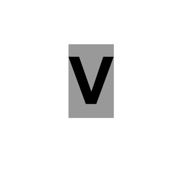 Πινακίδα σήμανσης αλουμινίου 40Χ60mm Γράμμα V & Λ - Αριθμοί